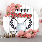 Weiß Golf Ball Streifen Glücklich Geburtstag Runden Hintergrund